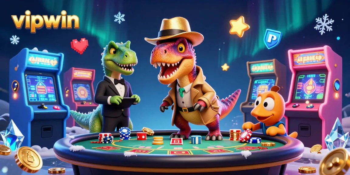 Engage with thrilling vipwin blackjack as a cartoon velociraptor card counter sneaks chips at a casino table.