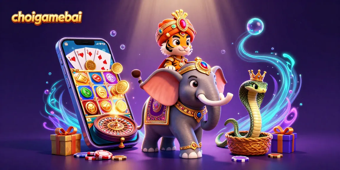 Engage in exhilarating gameplay with choigamebai featuring a majestic maharaja tiger in a vibrant casino setting.