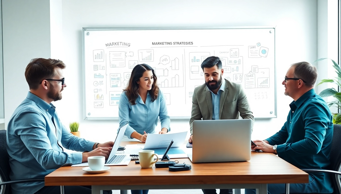 Boost Business Growth Marketing Melaka with a dynamic team collaboration image.