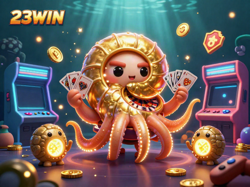 Spin the roulette wheel with 23WIN while enjoying immersive card games in a vibrant casino scene.