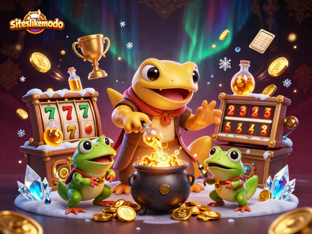 Engage with siteslikemodo in the dynamic world of gaming, featuring golden alchemy and vibrant slot action.